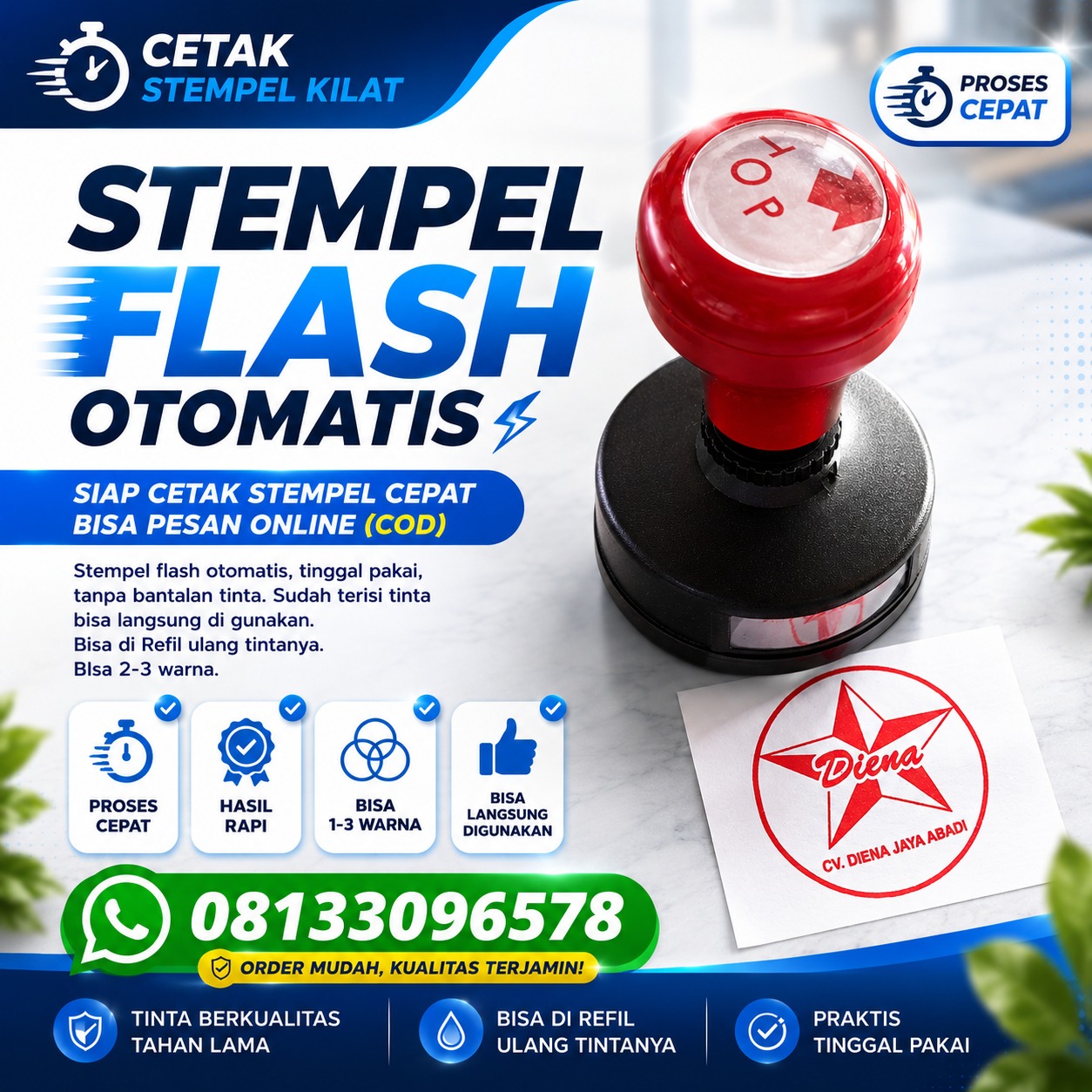 Cetak Stempel Flash Cepat